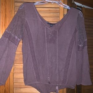 AE Purple Flowy shirt
